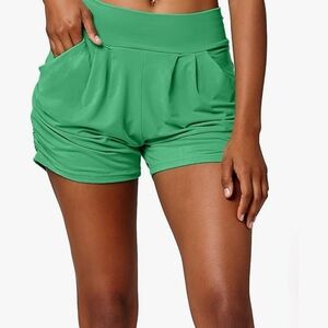 Conceited High Waist Green Women's Shorts Size X/XL
